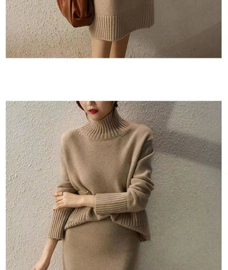 Autumn Knitted suit Korean with skirt two piece skirt set winter2 piece outfit Sweater 2023 Alodia Store