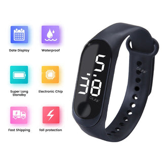 M3 Kids Digital Watches Adjustable Silicone Strap Waterproof Children's Watch Boys Sports Wrist Electronic Smart Watch For Kids Alodia Store