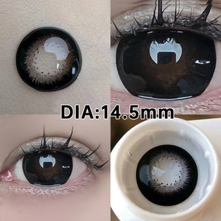 OVOLOOK-2pcs/Pair Contact Lenses Free Shipping Big Black Lenses for Eyes Beauty Pupils Comestic Eye Color Lens 14.5mm Yearly Alodia Store