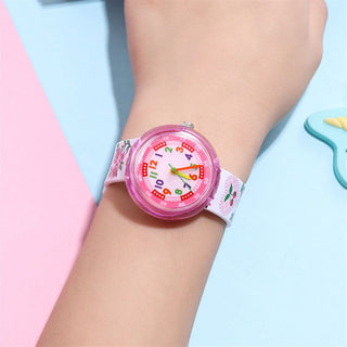 Cartoon bee flower watch children fashion casual unicorn pony kids quartz watches for student boys girls clock girl watch Alodia Store