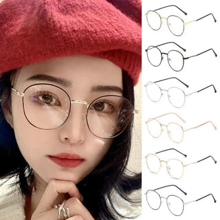 Women Durable Eye Protection Portable Ultra Light Frame Oversized Eyeglasses Computer Goggles Anti-Blue Light Glasses Alodia Store