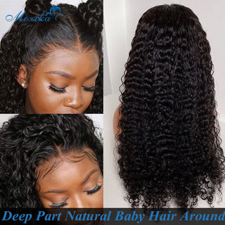 Deep Wave Closure Wig Human Hair Wigs Lace Frontal 13x6 Lace Front Wig PrePlucked Bleached Knots Wigs 13x4 Deep Wave Frontal Wig ALODIA STORE