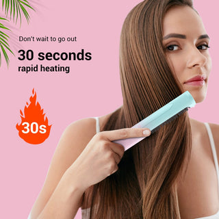 2 In 1 Wireless Mini Hair Straightener ALODIA STORE