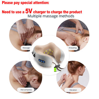 U-Shaped Portable Electric Neck Massager Pillow ALODIA STORE