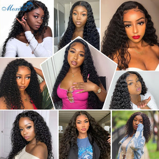 Deep Wave Closure Wig Human Hair Wigs Lace Frontal 13x6 Lace Front Wig PrePlucked Bleached Knots Wigs 13x4 Deep Wave Frontal Wig ALODIA STORE