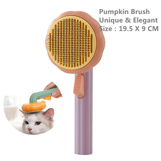 Pumpkin Pet Brush, Self Cleaning Slicker Brush ALODIA STORE