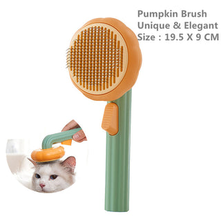 Pumpkin Pet Brush, Self Cleaning Slicker Brush ALODIA STORE