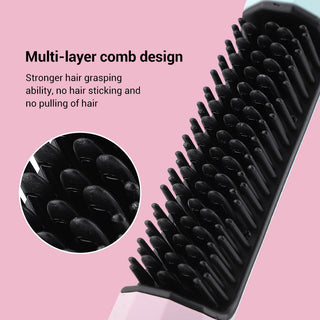 2 In 1 Hair Straightener Brush ALODIA STORE