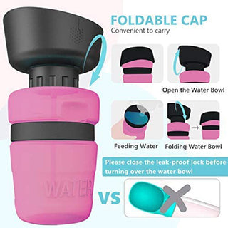 Portable BPA Free Foldable Dog Water Bottle ALODIA STORE