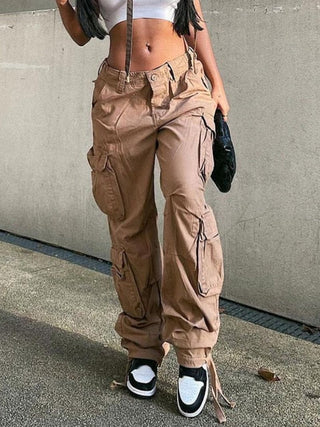 Button Low Waist Women's Denim Pants ALODIA STORE