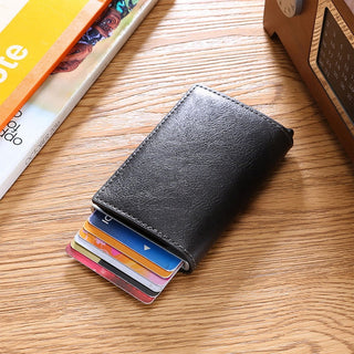 Card Holder Wallet Anti-theft Brush Design ALODIA STORE