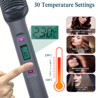Electric Heat Comb Straightener Curler ALODIA STORE