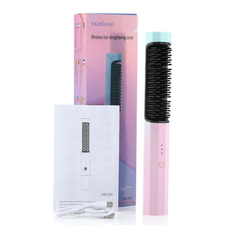 2 In 1 Hair Straightener Brush ALODIA STORE