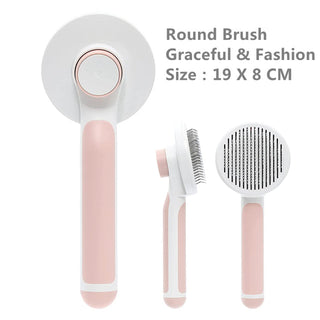 Pumpkin Pet Brush, Self Cleaning Slicker Brush ALODIA STORE