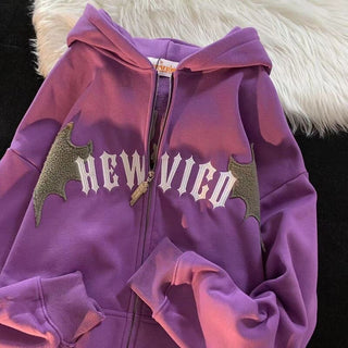 Bat Wing Devil Horn Hoodies ALODIA STORE