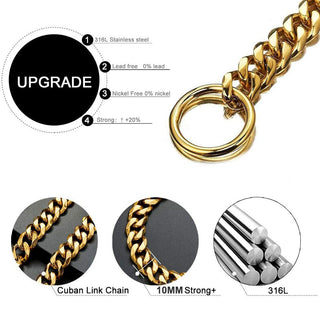 18K Gold Cuban Link Chain Collar for Dogs ALODIA STORE