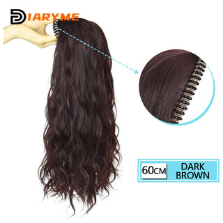 DM Headband Wig Synthetic Long Wavy Hair Wigs With Headband Cosplay Wig Female Natural Heat Resistant Half Hair Wig For Women ALODIA STORE