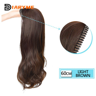 DM Headband Wig Synthetic Long Wavy Hair Wigs With Headband Cosplay Wig Female Natural Heat Resistant Half Hair Wig For Women ALODIA STORE