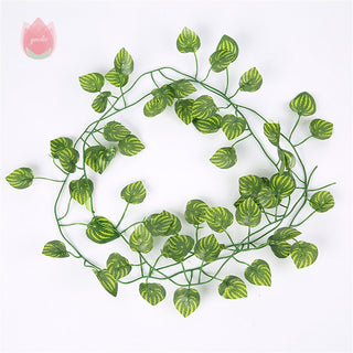 1Pc 230Cm Green Vine Silk Artificial Ivy Hanging Leaf Garland Plant Creeper Leaf Home Decor Wedding Bathroom Garden Decoration ALODIA STORE