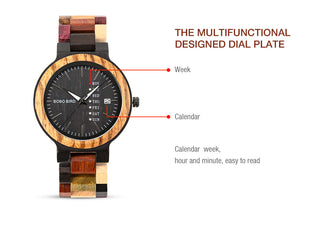 BOBO BIRD Luxury Wood Couple Watches for Men Watch Auto Date Man Watch for Women Handmade Quartz Wristwatch Relogio Masculino ALODIA STORE