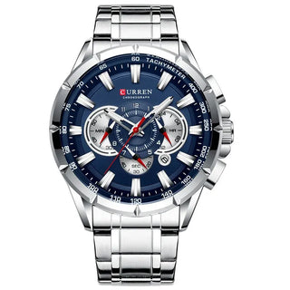 Curren Men’s Watches Top Brand Luxury Chronograph Quartz Men Watch Waterproof Sport Wrist Watch Men Stainless Steel Male Clock ALODIA STORE