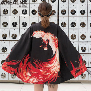 Haori Yukata Men Korean Samurai Japanese Kimono Traditional Clothing Vintage Crane Anime Kimono Beach Girls Cosplay Dress Shirts ALODIA STORE