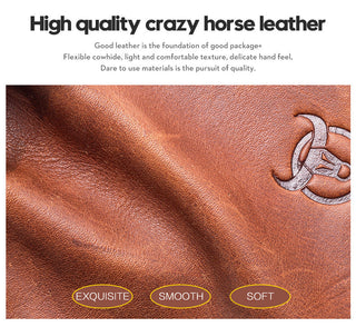 BULLCAPTAIN Leather Crossbody Bag Men Crazy Horse Leather Chest Bags New Fashion Multi-function card bag's mobile phone bages ALODIA STORE