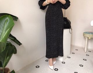 Sundress Elegant Spring Summer Commuter Black V-Neck Women's Dress Korean Clothing Vintage One Piece Bandage Dress Femme Robe ALODIA STORE