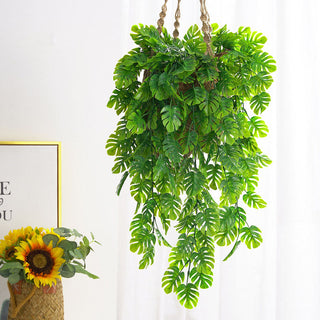 76cm Artificial Green Plants Hanging Ivy Leaves Radish Seaweed Grape Fake Flowers Vine Home Garden Wall Party Decoration ALODIA STORE