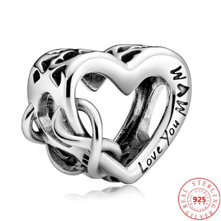 100% 925 Sterling Silver Boy Girls Feather Cat Dog Family Tree Beads Fit Original Pandora Charms Bracelet Women DIY Fine Jewelry ALODIA STORE