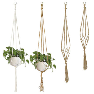 Macrame Handmade Plant Hanger Baskets Flower Pots Holder Balcony Hanging Decoration Knotted Lifting Rope Home Garden Supplies ALODIA STORE