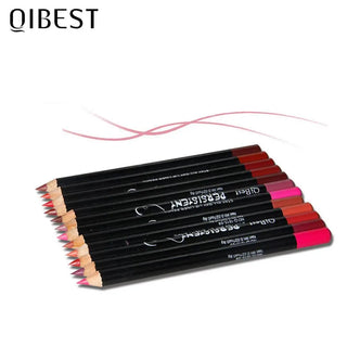 QIBEST 12Colors Lip Liner Lip Makeup Long-lasting Matte Lipliner Pencil Waterproof Moisturizing Lipstick Contour Cosmetics TSLM2 ALODIA STORE