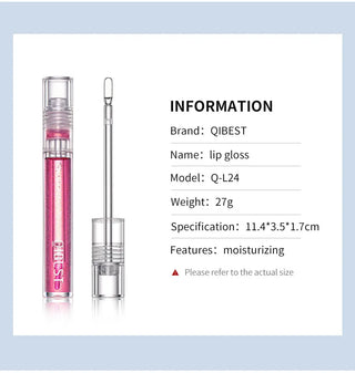 QIBEST Transparent Lip Gloss Plumping Lip Plumper Shimmer Glossy Moisturizing Lip Tint Nourise Mirror Lipgloss Base Natural ALODIA STORE