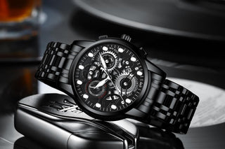 Watch Men Skeleton Automatic quartz Watch Gold Skeleton Vintage Man Watchwrist watches for men ALODIA STORE
