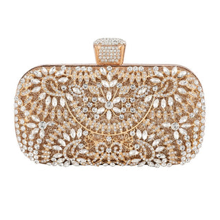 Diamond Evening Metal Clutch bag ALODIA STORE