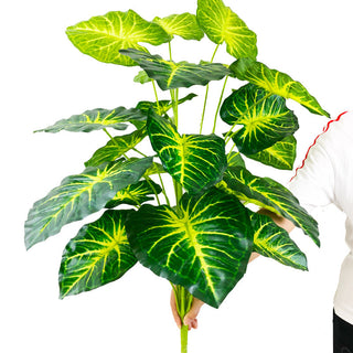 75cm 24Fork Fake Plants Large Artificial Monstera Tree Branch Plastic Tropical Palm False Turtle Leaf For Home Garden Room Decor ALODIA STORE