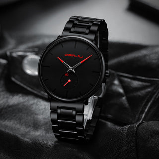 CRRJU Mens Watches Stainless Steel Men's Wrist Watch Casual Luxury Waterproof Sport Watch for Men Quartz Watch Relogio Masculino ALODIA STORE