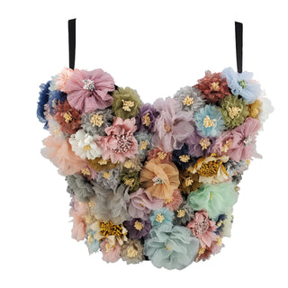 Ellolace 2020 Applique Floral Corselets Women's Bachelorette Bustier Bra Cropped Top Wedding Bralette Vest Sexy Corset Top ALODIA STORE