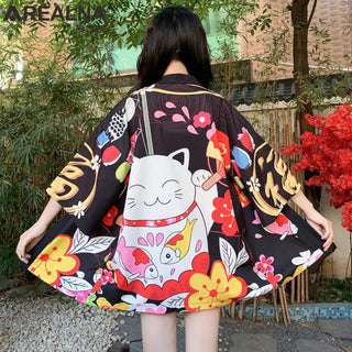 Haori Yukata Men Korean Samurai Japanese Kimono Traditional Clothing Vintage Crane Anime Kimono Beach Girls Cosplay Dress Shirts ALODIA STORE