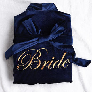 Women Sexy Bride Wedding Robe Sleepwear Velvet Intimate Lingerie women sexy ALODIA STORE