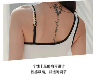 Fashion Top With hemp rope Women Tanks With Chest Pad Tees T Shirt CropTop Knitted Clothing Sexy Girls For Women Black ALODIA STORE