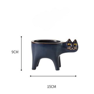 Cartoons Cat Flowerpot Animal Ceramic Flowerpot Cute Vase Cactus Succulent Plants Potted  Flower Arrangement Home Decoration ALODIA STORE