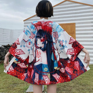 Haori Yukata Men Korean Samurai Japanese Kimono Traditional Clothing Vintage Crane Anime Kimono Beach Girls Cosplay Dress Shirts ALODIA STORE