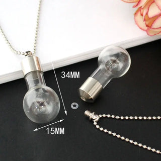 2PCS Glass Locket Urn Jewelry Cremation Jewelry Urn Necklace for Ashes Fillable vials Necklaces Blood Vial Necklace ALODIA STORE