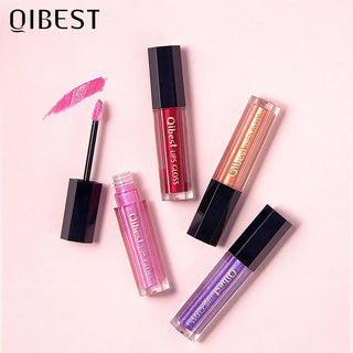 QIBEST 12 Colors Shimmer Liquid Lipstick Diamond Lip gloss Cosmetic Lip Tint Glitter Waterproof Moisturizer Makeup Lip Gloss ALODIA STORE