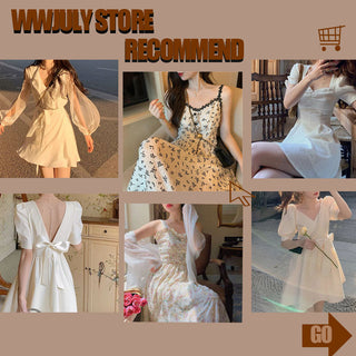 Spaghetti Strap Women French Elegant Vintage Floral Dress sweat ALODIA STORE