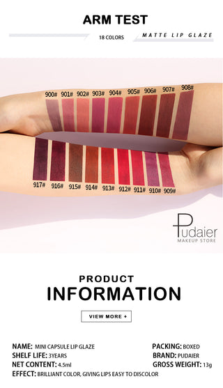 Matte Liquid Lipstick Waterproof Professional Makeup ALODIA STORE