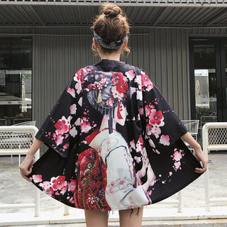 Haori Yukata Men Korean Samurai Japanese Kimono Traditional Clothing Vintage Crane Anime Kimono Beach Girls Cosplay Dress Shirts ALODIA STORE
