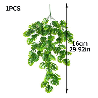 76cm Artificial Green Plants Hanging Ivy Leaves Radish Seaweed Grape Fake Flowers Vine Home Garden Wall Party Decoration ALODIA STORE