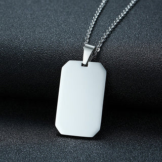Vnox Stainless Steel Double Dog Tag Necklace for Men High Polished Pendant ID Men Jewelry 24" Chain Necklace ALODIA STORE